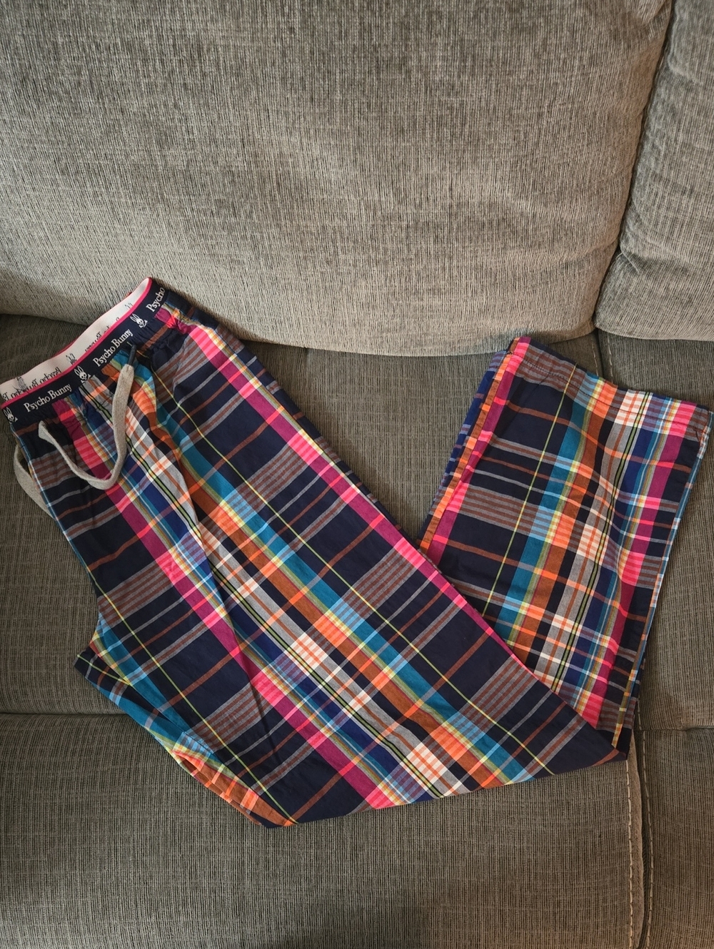 Psycho Bunny Bouy Plaid Knit Lounge Pant